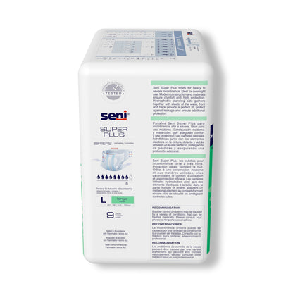BRIEF, INCONT SENI SUPER PLUS LG 45"-59" (9/PK 4PK/CS)