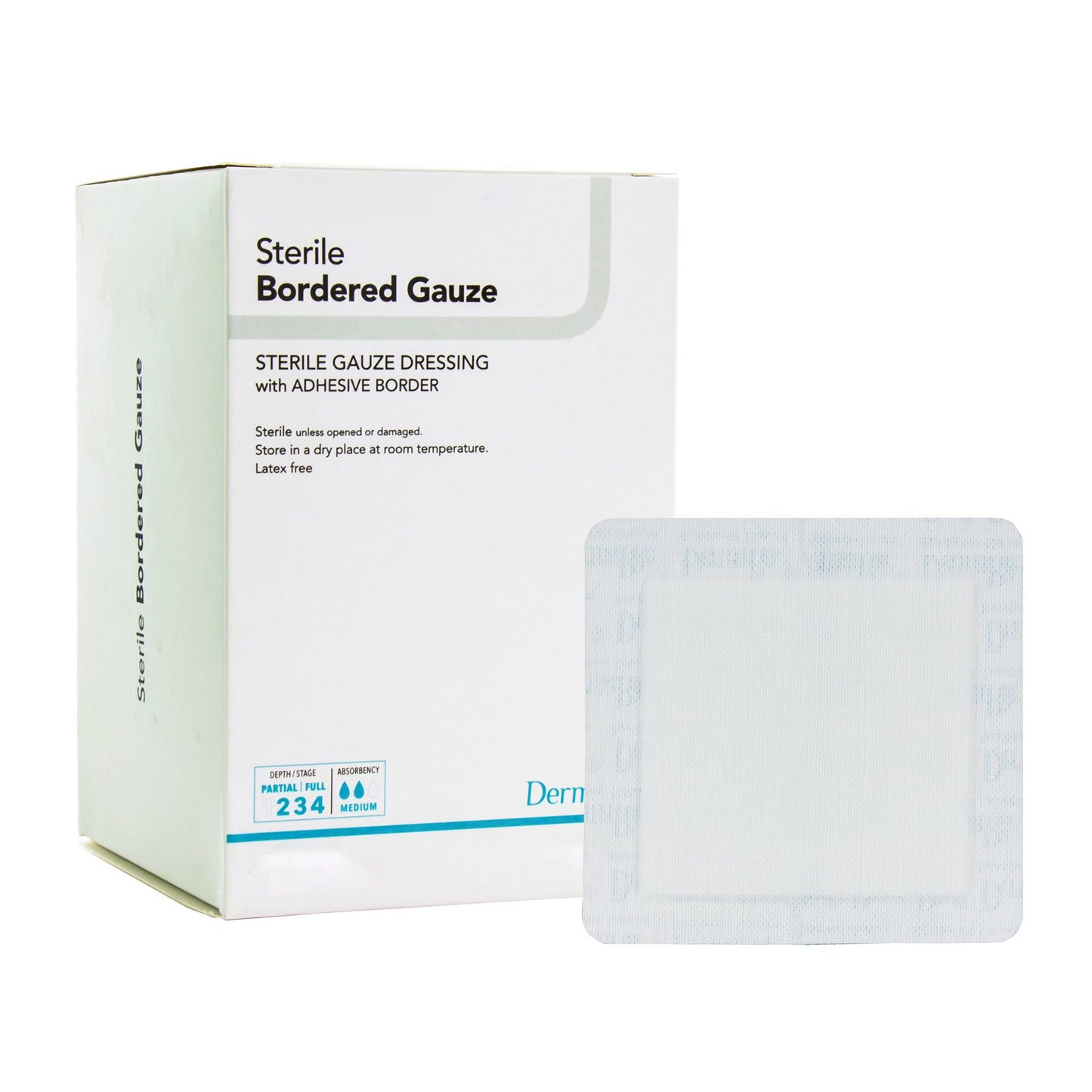 GAUZE, BORDERED STERILE ISLAND4"X10" (25/BX)