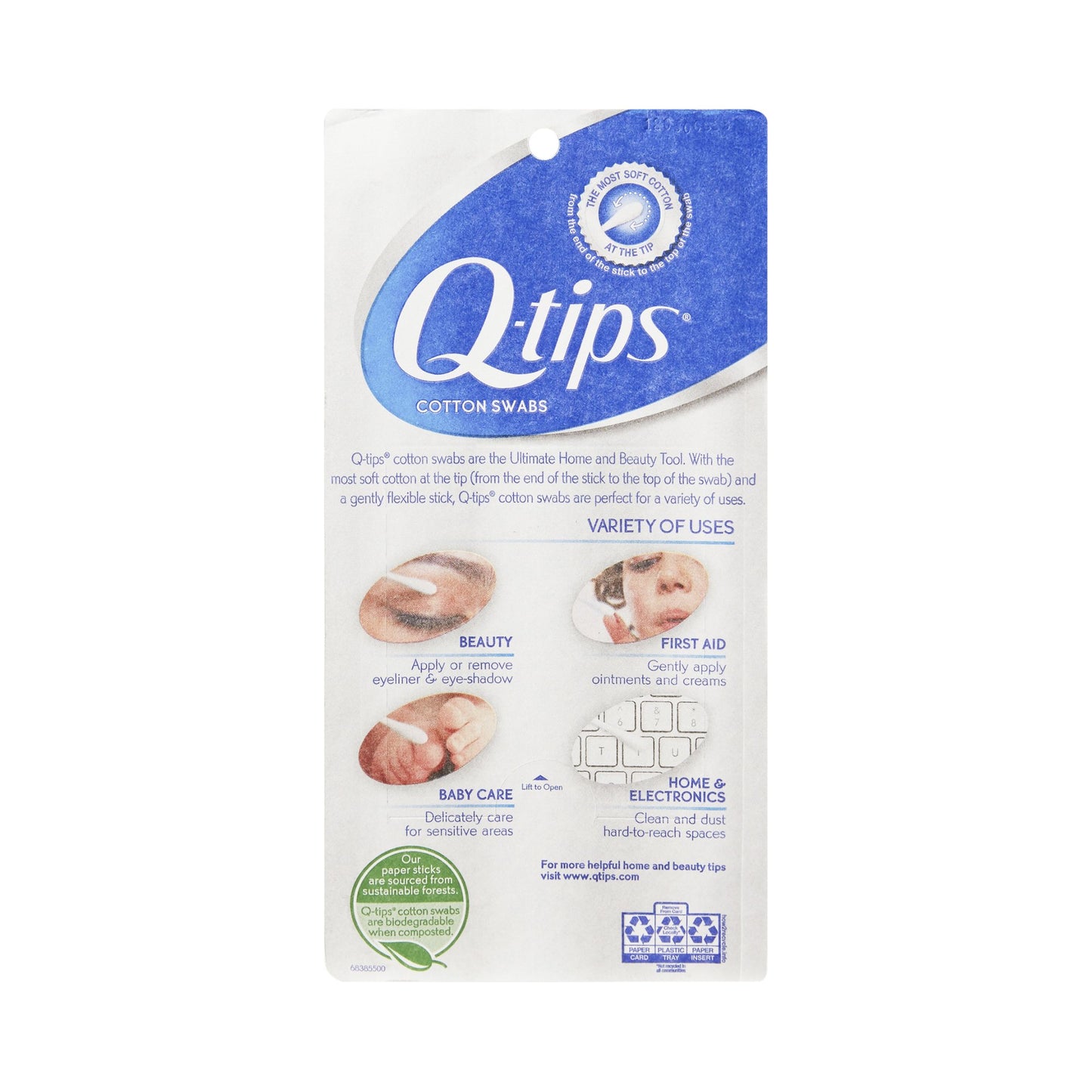 Q-TIP, SWAB COTTON (375/PK)