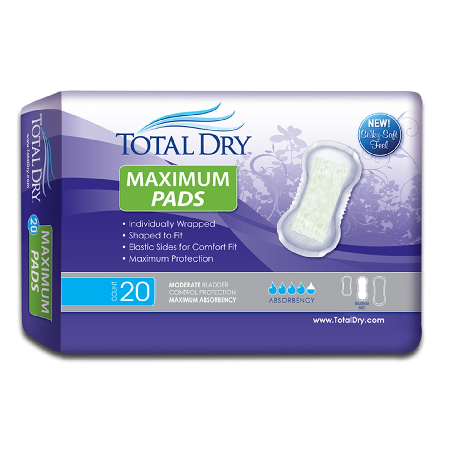 PAD, INCONT TOTALDRY MAX (20/BG 9BG/CS)