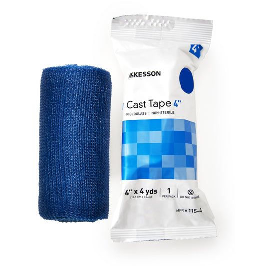 TAPE, CAST BLU LF 4"X4YDS (10RL/BX)
