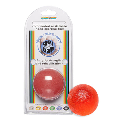 BALL, CANDO EXERCISE F/GRIP STRENGTH RED