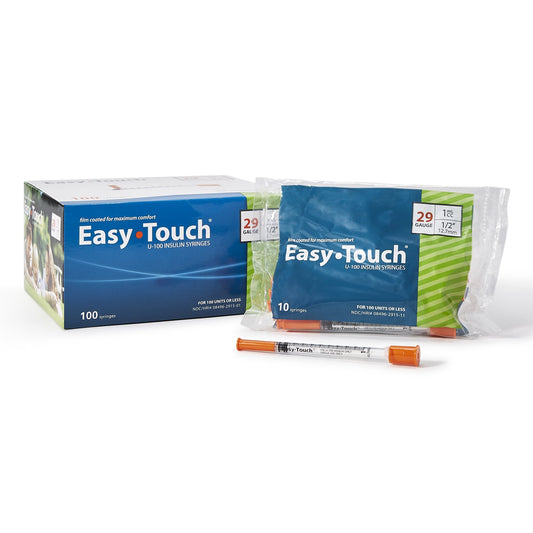 SYRINGE/NDL, EASY TOUCH 1CC 29GX1/2" (100/BX 5BX/CS)