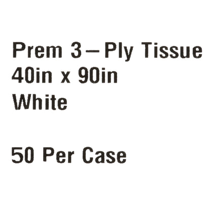 SHEET, DRAPE 3PLY WHT 40X90 (50/CS)