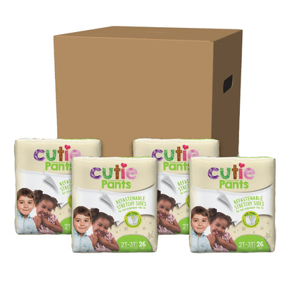 DIAPER, INCONT CUTIE PANTS MED2-3T (26/PK 4PK/CS)