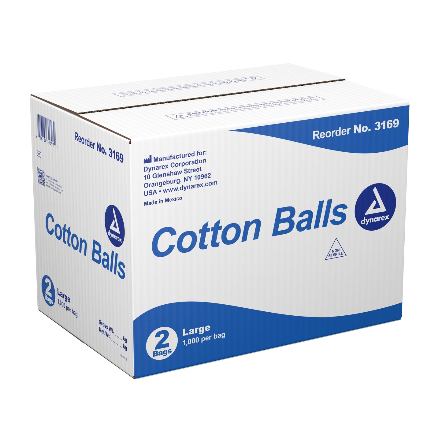 COTTON BALL, N/STR LG (1000/PK2PK/CS)