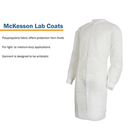 COAT, LAB KNITCUFF LF WHT LG/XLG (10/BG 3BG/CS)