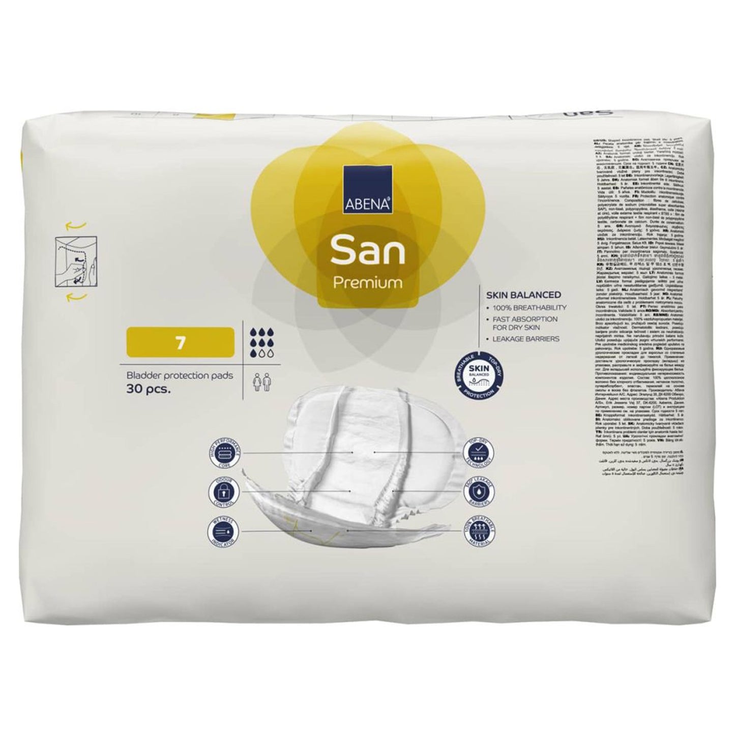 LINER, INCONT ABENA SANI PREM 7 (30/PK 4PK/CS)