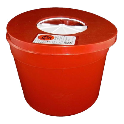 CONTAINER, SHARPS RED 5QT W/LID (40/CS)
