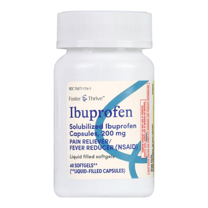 IBUPROFEN, CAP SGEL FT SM 200MG (40/BT)
