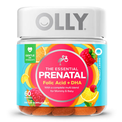 OLLY, GUMMY PRENATAL FOLIC ACID+DHA CIT (60/BT)