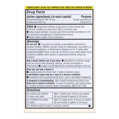 CHEST CONGESTION RELIEF DM, TAB FT 400-20MG (50/BX)