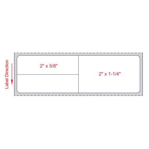 LABEL, LAB DIRECT THERMAL MEDITEC 4X1/25" (1000/RL 8RLS/CS)