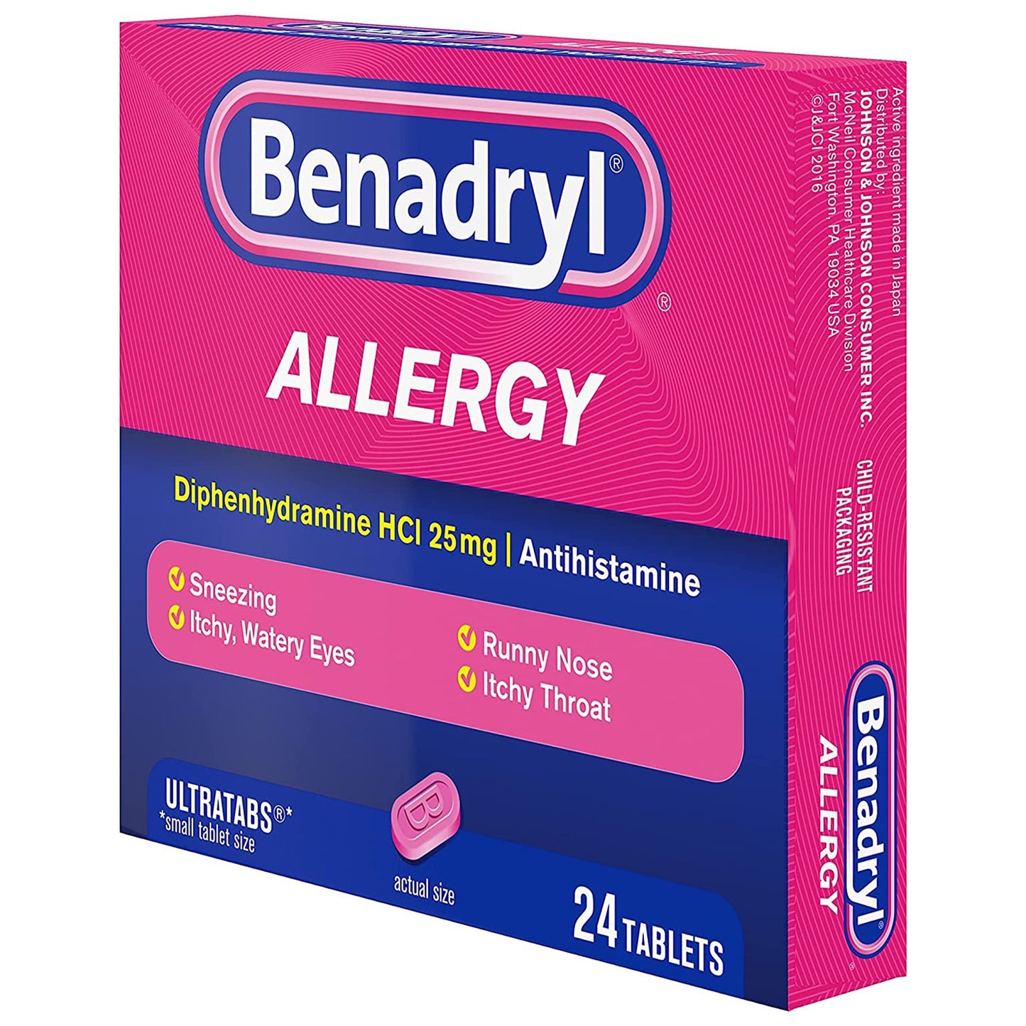 BENADRYL ULTRA, TAB 25MG (24/BX 24BX/CS)