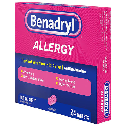 BENADRYL ULTRA, TAB 25MG (24/BX 24BX/CS)