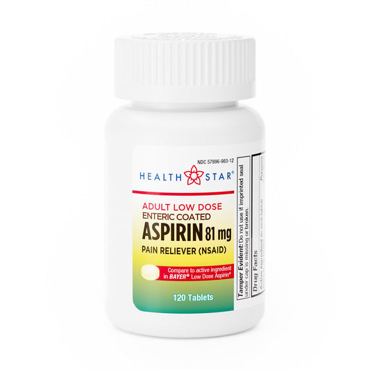 ASPIRIN, TAB ENTERIC LOW DOSE 81MG (120B/BT 12BT/CS)