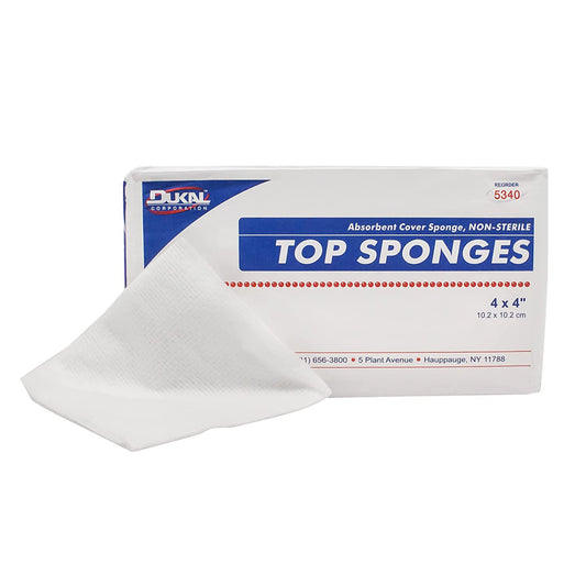 SPONGE, TOP NON-WOVEN 4"X4" N/S (100/PK 20PK/CS)