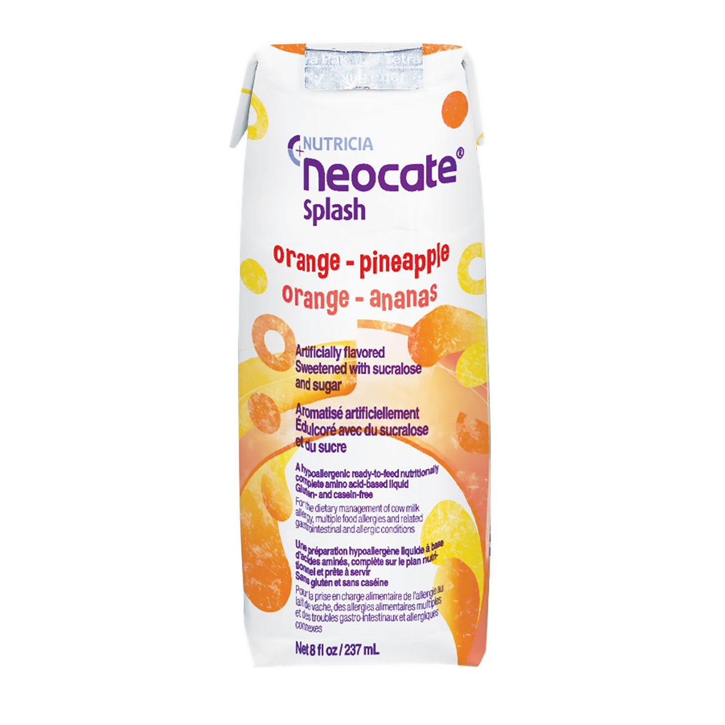 NEOCATE SPLASH, FORMULA ORANGE-PINEAPPLE 237ML (27/CS)