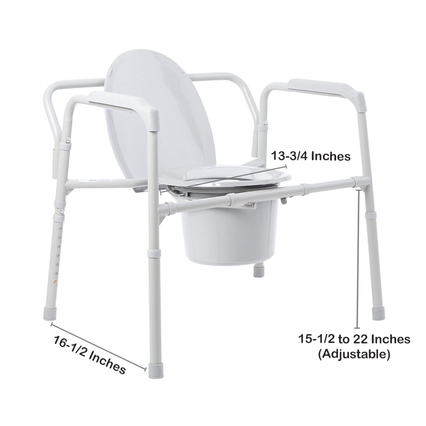 COMMODE, FOLDING HD 650LBS BS