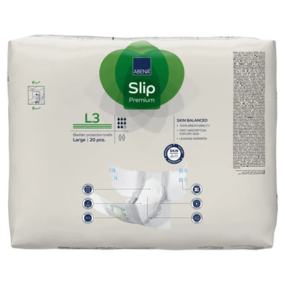 BRIEF, INCONT ABENA SLIP PREM ADLT L3 LG (20/PK 4PK/CS)