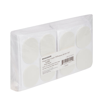 PEDI-PAD, FOAM ADH WHT #104-1//8" (100/PK 20PK/CS)