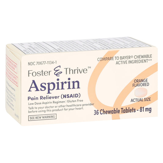 ASPIRIN, TAB CHEW FT SM ADLT 81MG(36/BX)