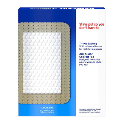 BANDAID, COMFORT FLEX ADHSV 2 7/8"X4" (10/BX 24BX/CS) J&JOTC