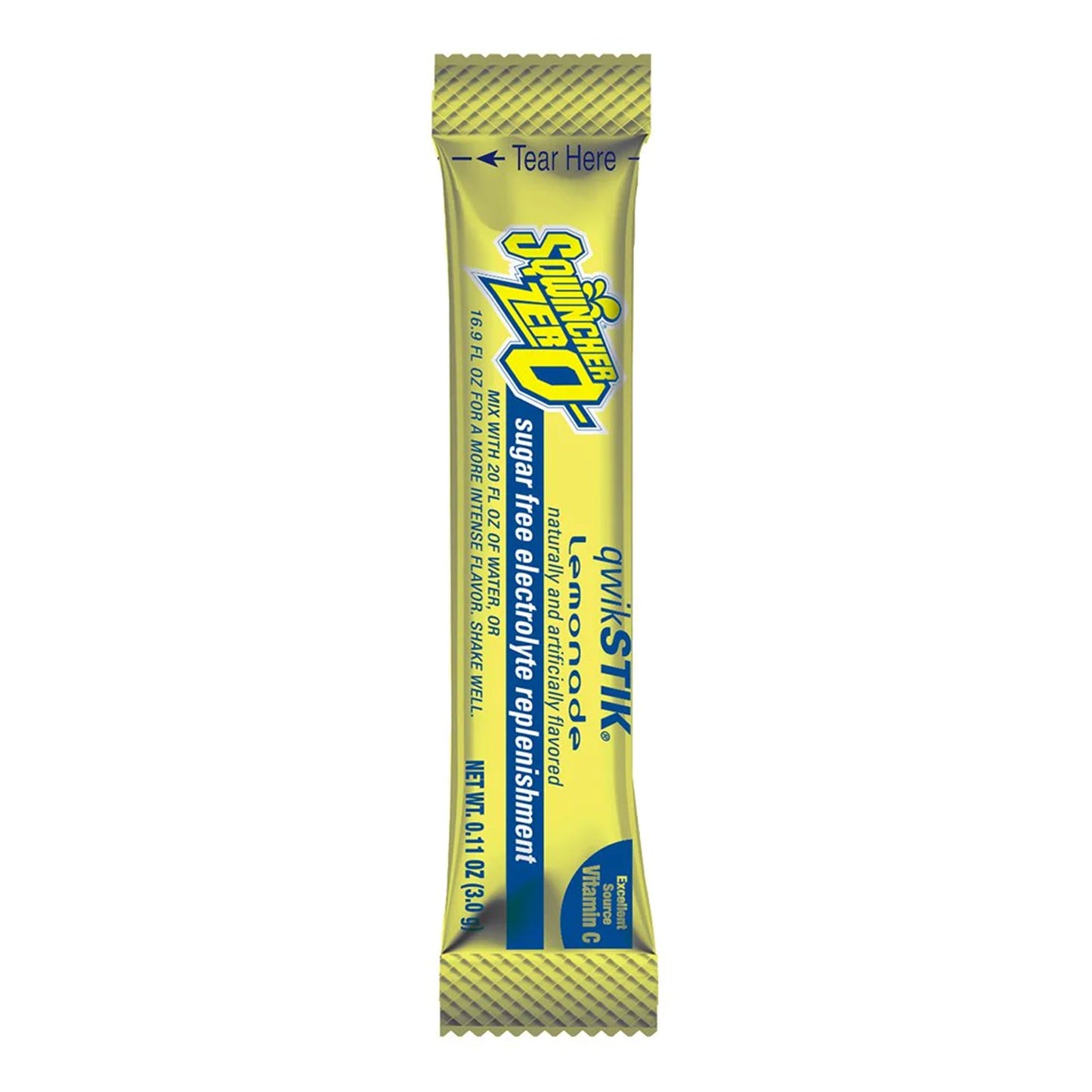 SQWINCHER ZERO, QWIK STIK LEMONADE .11OZ (50/PK 10PK/CS)