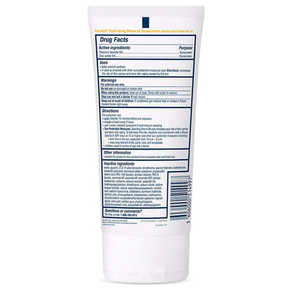 LOTION, CERAVE SUNSCREEN HYDRATING SPF30 5OZ