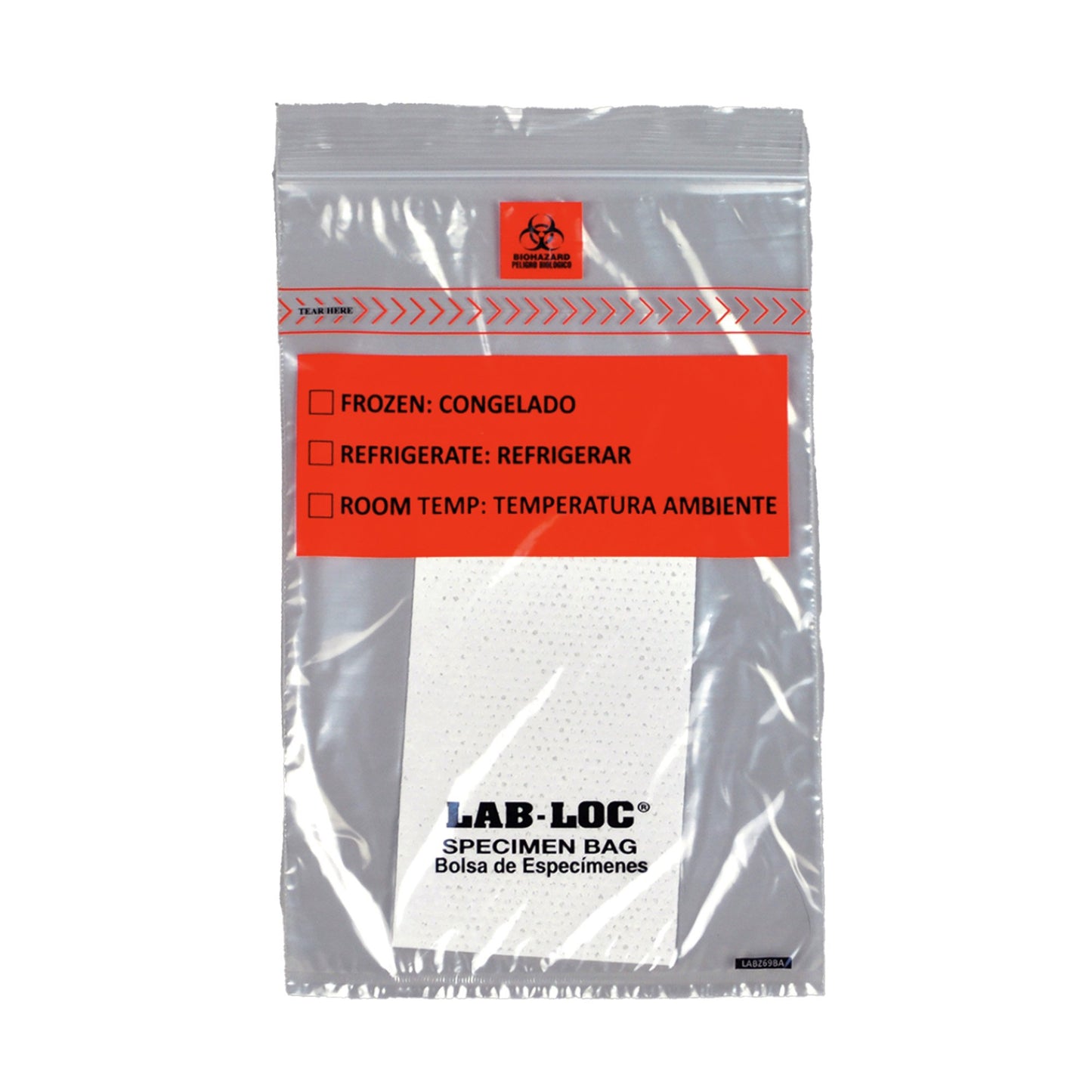 BAG, SPECIMEN CLR BIO ZIP 6X9 2MIL (100/PK 10PK/CS)