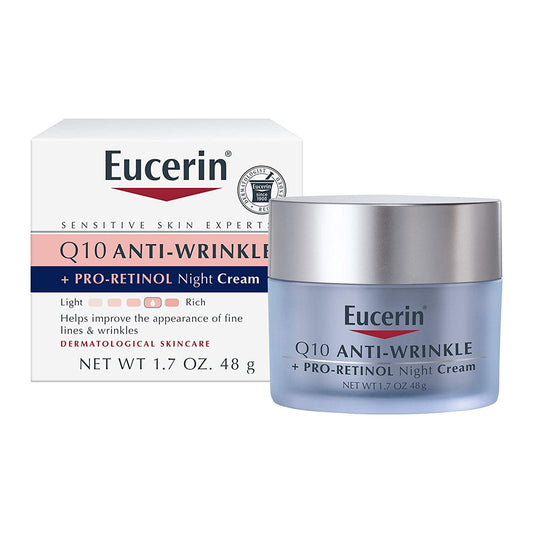 EUCERIN, CRM Q10 ANTI-WRINKLE+PRO-RETINOL NIGHT 1.7OZ