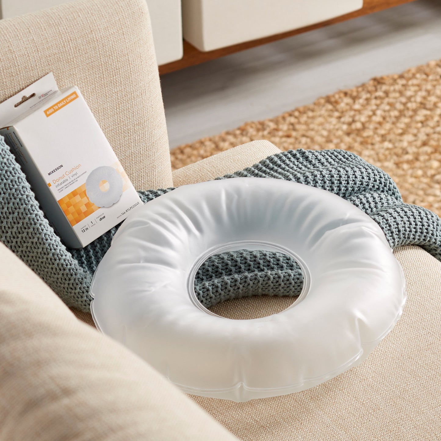 CUSHION, RING INFLTBL VINYL CLR 13"X3" 300LB CAP 6EA/CS