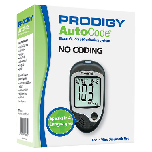 METER, BLD GLUC TALK PRODIGY AUTO CODE (10/CS)