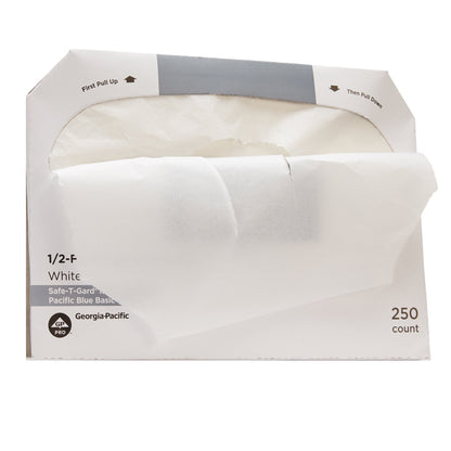COVER, TOILET SEAT HALF-FOLD WHT (250/BX 20BX/CS)