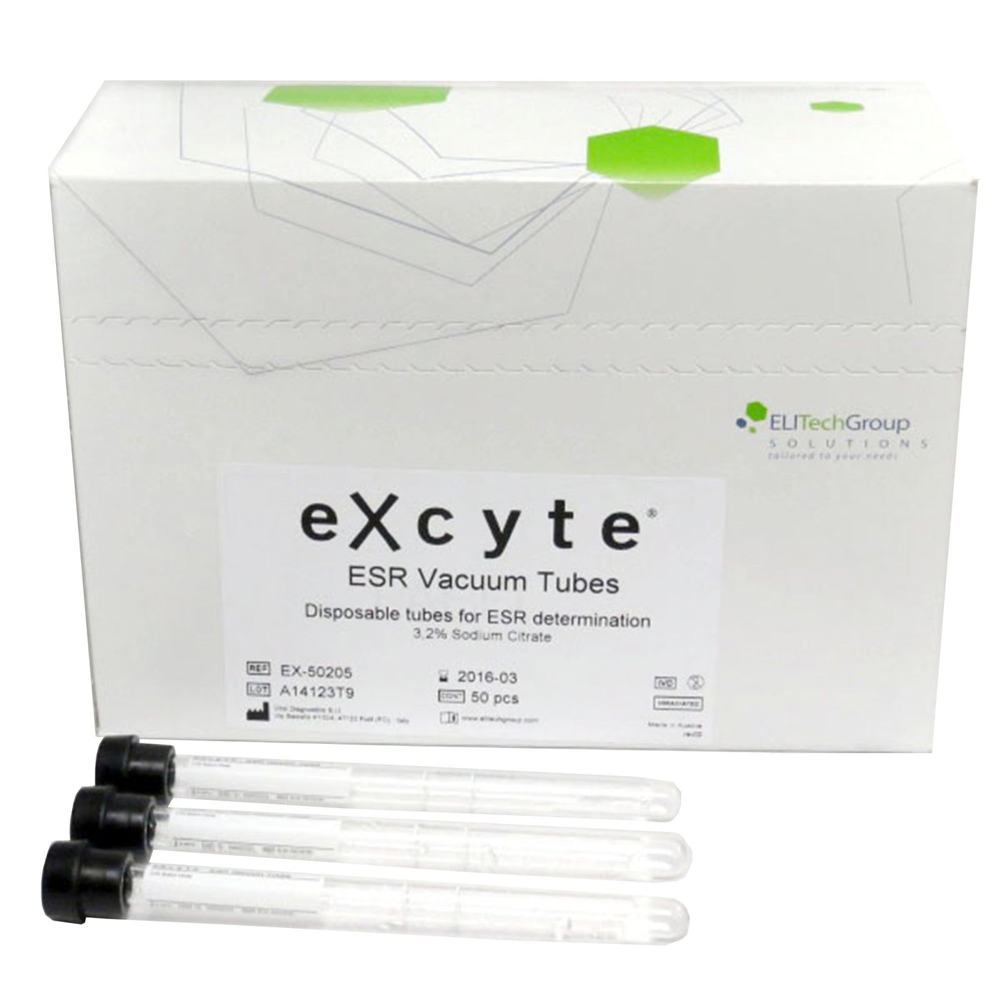 TUBE, BLD COL SODCIT BLK 1ML GLS EXCYTE ESR (50/BX)