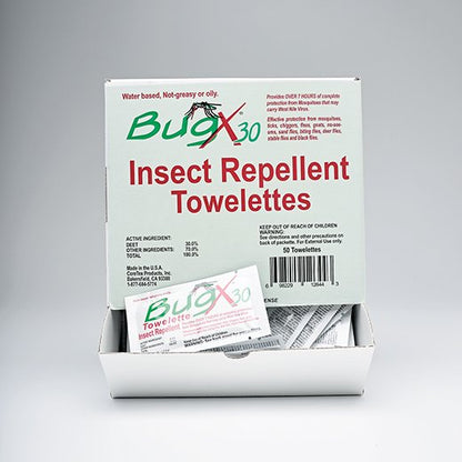 BUGX, TOWELETTE INSECT REPELLANT (50/CS)