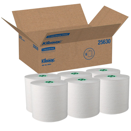 TOWEL, ROLL HARD KLEENEX GRN/WHT 7.55"X700' (6/CS)