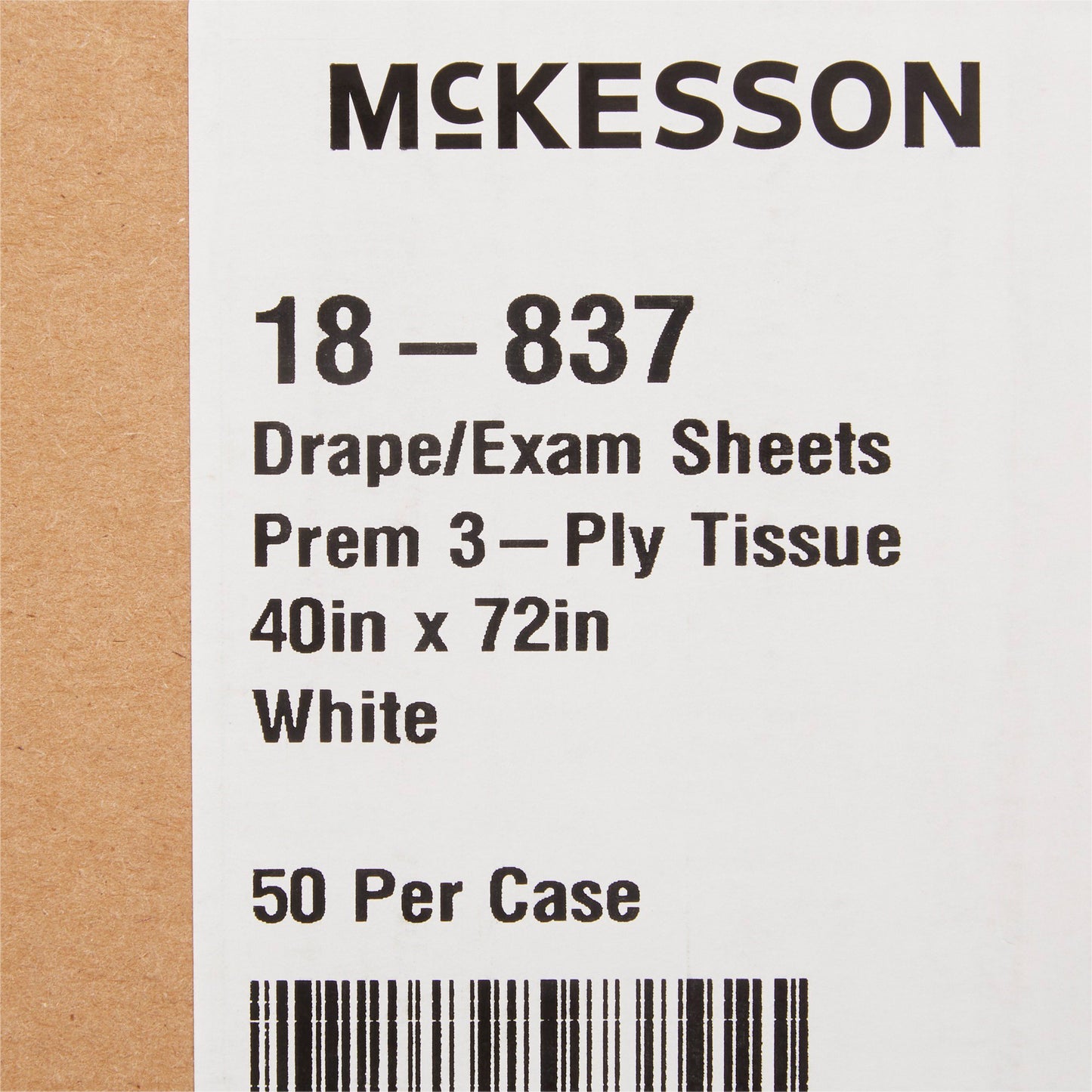 SHEET, DRAPE 3PLY WHT 40X72 (50/CS)