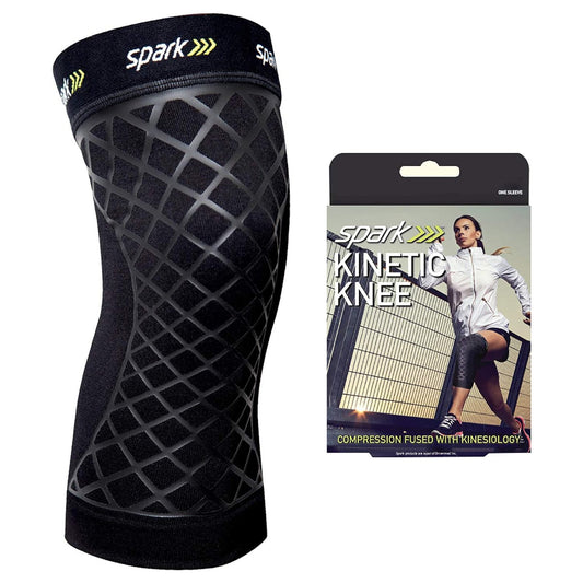 KNEE SLEEVE, COMPRESSION SPARKKINETIC BLK MED
