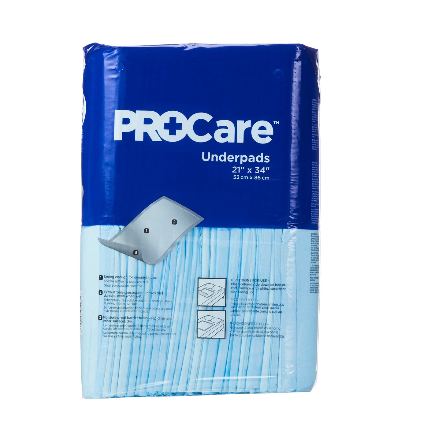 UNDERPAD, INCONT PROCARE DISP 21"X34" (50/BG 3BG/CS)