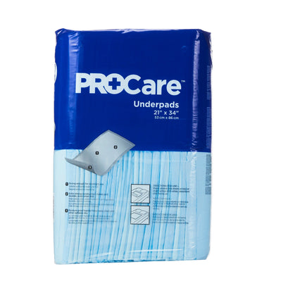 UNDERPAD, INCONT PROCARE DISP 21"X34" (50/BG 3BG/CS)