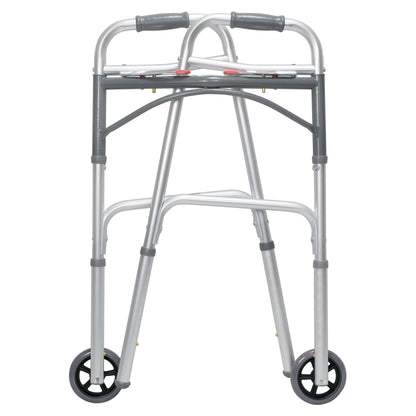 WALKER, FLD ALUM W/5" WHLS ADLT 350LBS (4/CS)