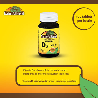 VITAMIN D, TAB 2000IU (100/BT)