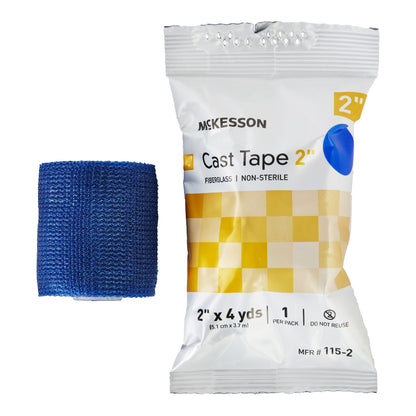 TAPE, CAST BLU LF 2"X4YDS (10RL/BX)
