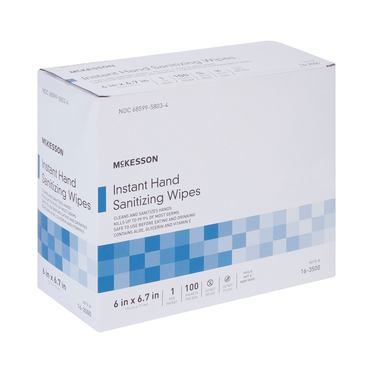 WIPE, SANITIZING HND PCKT 6.0"X6.7" (100/BX 10BX/CS)