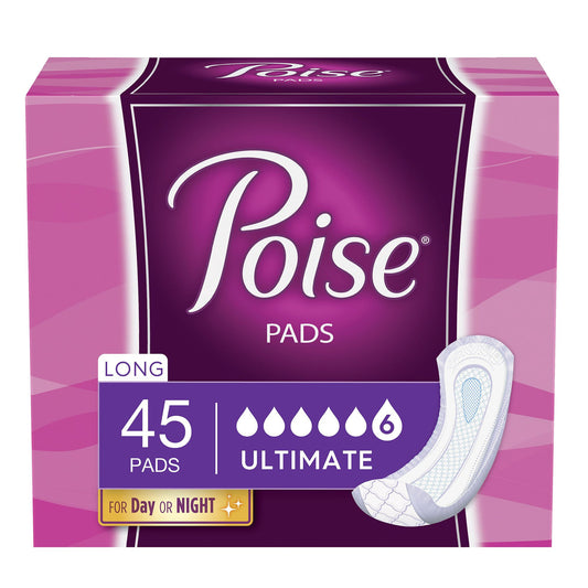 PAD, INCONT POISE ULTIMATE LONG (45/PK 2PK/CS)