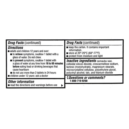 HEARTBURN RELIEF, TAB 20MG (50/BT)