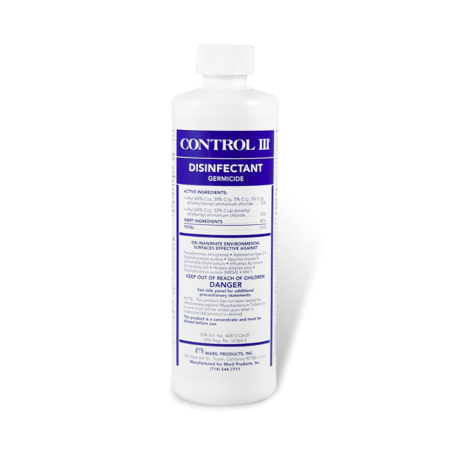 DISINFECTANT, CONTROL III CONC16OZ (12/CS)