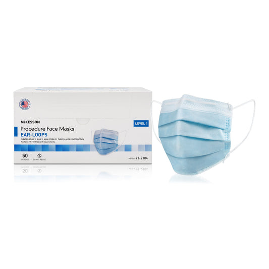 MASK, PROC LOOPS ASTM1 BLU (50/BX 10BX/CS)