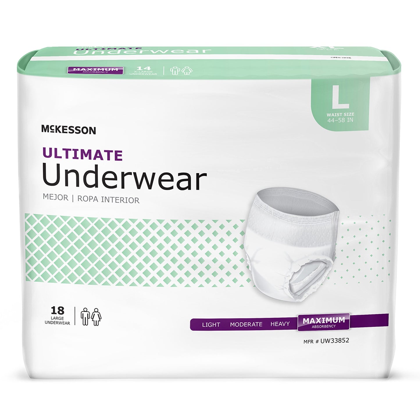 UNDERWEAR, ULTIMATE LG 44-58 (18EA/BG 4BG/CS)